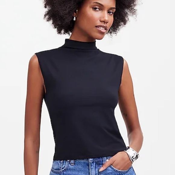 Madewell Funnelneck Cropped Muscle Tee - Picture 2 of 3